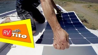 How To Install a Flexible Solar Panel on an RV [upl. by Nonnaer]