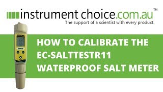 How to Calibrate the ECSaltTestr11 Waterproof Salt Meter [upl. by Erdnassak]