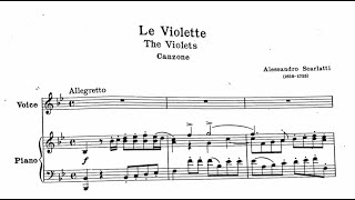 Le Violette A Scarlatti  Bb Major Slower Tempo Piano Accompaniment [upl. by Carmelina]