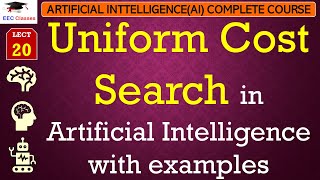 L20 Uniform Cost Search in Artificial Intelligence with Solved Examples  Uninformed Search in AI [upl. by Essile201]