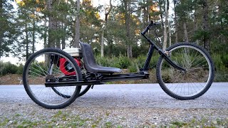 Homemade three wheeled motorized bike [upl. by Lertram]