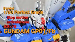 PERFECT GRADE RX78 GP01 FB quotZephyranthesquot Articulations 「ゼフィランサス」アーティキュレーション [upl. by Nahta]