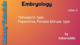 Tetrasporic type of embryosac developmentPart1 [upl. by Lezti985]