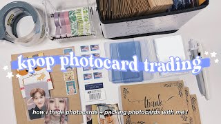 how i trade amp package kpop photocards ✰ tutorial  package photocards with me [upl. by Trev]