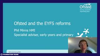 Foundation Years LED events Ofsted and the EYFS reforms [upl. by Nailliw]