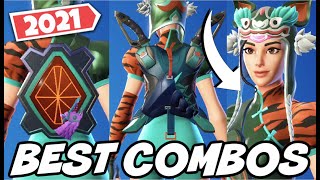 THE BEST COMBOS FOR TIGRESS SKIN 2021 UPDATED  Fortnite [upl. by Tabber]