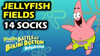 Jellyfish Fields All Patricks Socks Locations  Spongebob Rehydrated Collectibles Guide [upl. by Enilatan]