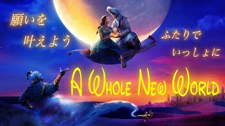 【歌詞付き】ホール･ニュー･ワールド（A Whole New World Japanese lyrics）（中村倫也＆木下晴香）【アラジン】 [upl. by Nnaegroeg190]