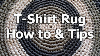 Crochet a RUG using T Shirt Yarn Tips to keep your rug FLAT as you crochet it [upl. by Pfaff968]