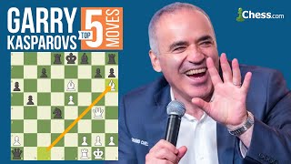 Garry Kasparovs 5 Most Brilliant Chess Moves [upl. by Noemis827]