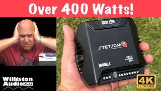 Stetsom Iron Line IR4004 Handheld 400 watt Amp Dyno Test 4K [upl. by Nnahs733]