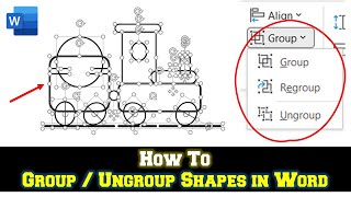 How To Use Group and Ungroup Commands in Microsoft Word Tutorial [upl. by Ellehcram]