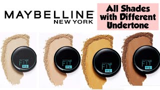 MAYBELLINE FIT ME COMPACT 9 SHADES EQUIVALENT SHADES of MAYBELLINE FIT ME FOUNDATION WITH UNDERTONES [upl. by Libyc]