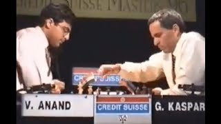 Raw emotions  Anand vs Kasparov  Original footage  PCAGP 1996 [upl. by Ecneret]