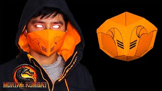 How to make Mortal Kombat Mask  Origami Paper Mask [upl. by Barbee867]