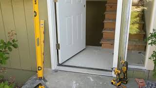 Jeld Wen Front Door Installation  Really crappy products and craftsmanship PART 1 [upl. by Ecar]