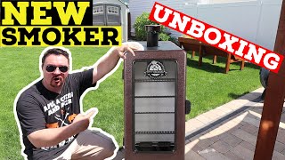 Pit Boss Vertical Pellet Smoker Unboxing And First Cook [upl. by Herr]