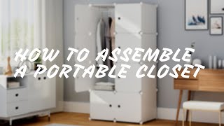 KOUSI Portable Wardrobe Closet  How to Assemble  DIY  Space Saving [upl. by Evey]