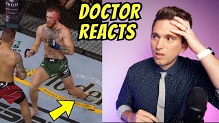 Doctor Reacts to Conor McGregor NASTY Broken Leg at UFC 264  What Happened [upl. by Enelyad]