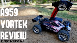 WLTOYS A959 Vortex 118 24G 4WD Electric RC Car OffRoad Buggy  Full Review [upl. by Hannahs]