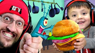 STOP PLANKTON from Stealing KRABBY PATTY Formula FGTeeV Weird Spongebob Dreams 3 [upl. by Magel560]