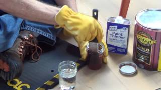 Cleaning Paint Brushes with Mineral Spirits [upl. by Ellerred]