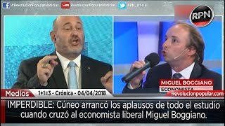 MONUMENTAL cruce entre Santiago Cúneo y el economista liberal Miguel Boggiano [upl. by Marsiella]