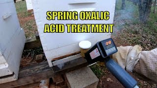 Beekeeping Spring Varroa Mite Treatment with Oxalic Acid Vaporizer made by Provap beekeeping [upl. by Nrev186]