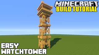 Minecraft How To Build A Watchtower Tutorial Simple amp Easy [upl. by Sonnnie]