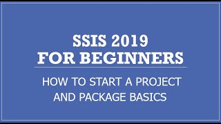 How to create an SSIS Project in Visual Studio 2019 [upl. by Chance162]