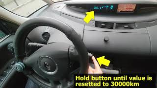 Renault Espace IV  How to Reset Revision warning Prevoir Revision [upl. by Oirram]