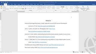 Formatting an APA Style Reference List [upl. by Erapsag361]