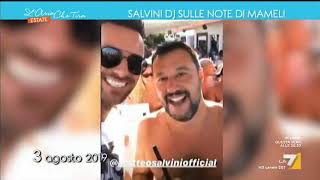 Salvini Dj al Papeete sulle note dellInno di Mameli [upl. by Eirahcaz]