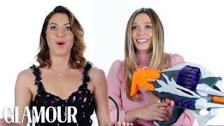 Elizabeth Olsen and Aubrey Plaza Review Kids Toys  Glamour [upl. by Howard]