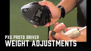 PXG Prototype Driver Weight Settings and Adjustments [upl. by Laktasic]