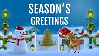 Seasons Greetings amp Happy Holidays animated greetings [upl. by Idroj319]