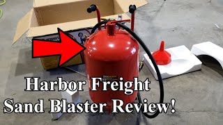 Harbor Freight 110LB Pressurized Abrasive Blaster REVIEW [upl. by Firmin]