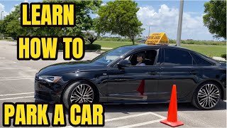 HOW TO PARK A CAR IN A PARKING SPACE FOR BEGINNERS [upl. by Laszlo]