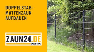 Doppelstabmattenzaun aufbauen  Montagevideo  ZAUN24 [upl. by Michell843]