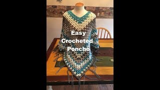 Easy Crocheted Poncho Tutorial [upl. by Ainolopa791]