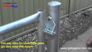 Gate Latch 2 way for round pipe and square [upl. by Soirtemed]