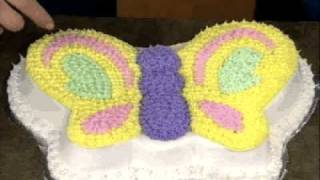 How to Make and Decorate a Butterfly Cake with Wilton [upl. by Nimaynib]