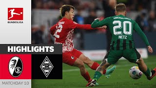 SC Freiburg  Borussia Mgladbach 33  Highlights  Matchday 10 – Bundesliga 202324 [upl. by Aicinet]