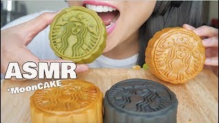 ASMR STARBUCKS Moon CAKE SOFT EATING SOUNDS  SASASMR [upl. by Cirtap]