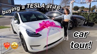 BUYING A TESLA AT 16  car tour Nicole Laeno [upl. by Chan]