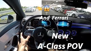 Mercedes AClass 2018 180d AMG line  POV test drive by JR [upl. by Merta]