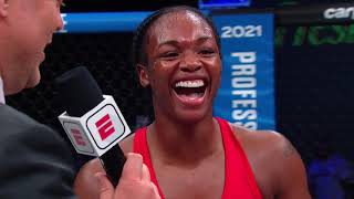 Claressa Shields Post Fight Interview  PFL 4 2021 [upl. by Hwu]