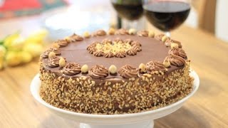 TORTA FERERO  FERRERO CAKE RECIPE [upl. by Eornom]