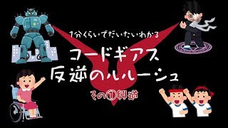 1分くらいでだいたいわかる「コードギアス 反逆のルルーシュ」その①興道 [upl. by Seiter]