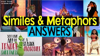 Similes and Metaphors in Disney Songs ANSWERS [upl. by Anasor]